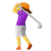 🏌️‍♀️ woman golfing display on Samsung